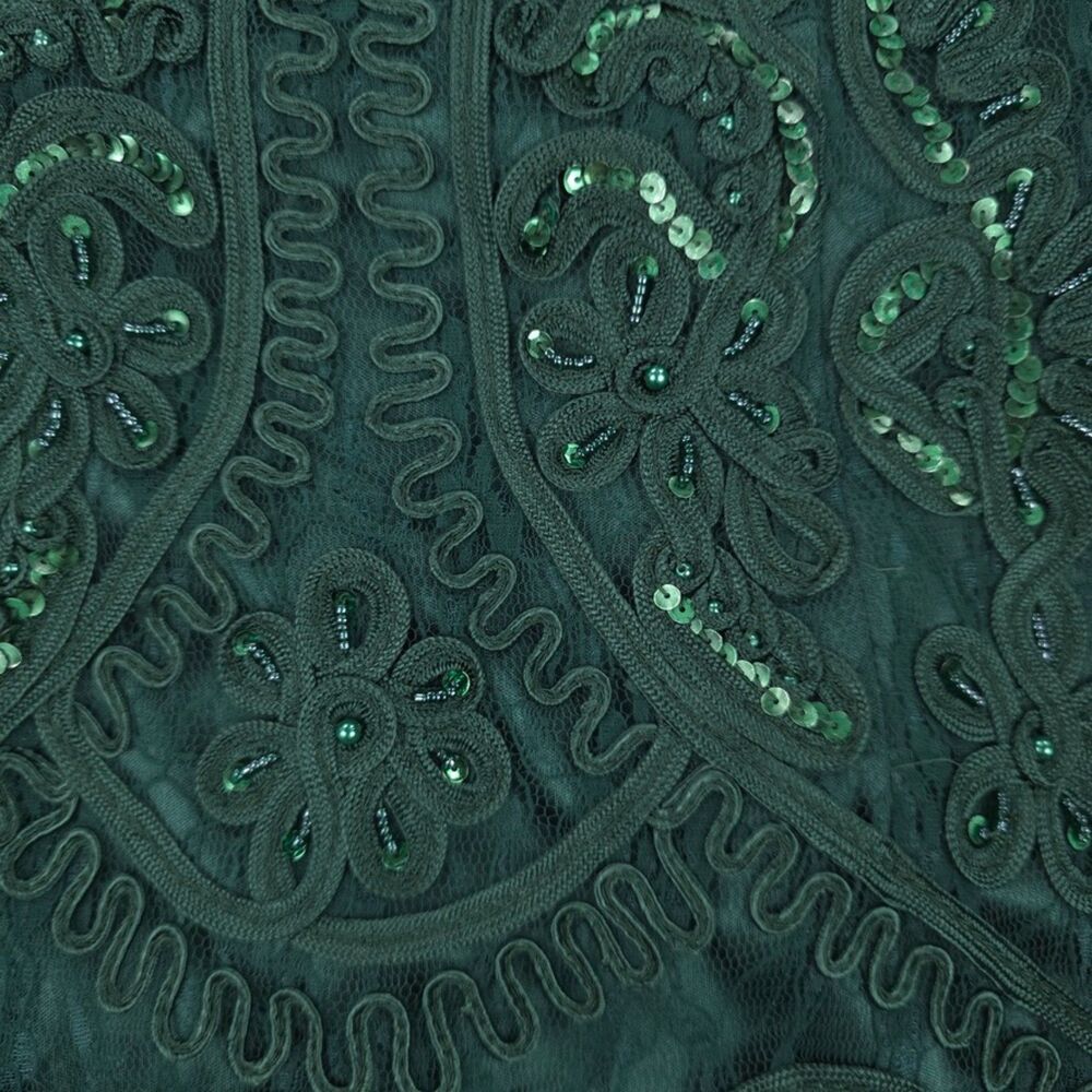 VINTAGE Sue Wong Bead Embellished Maxi Gown Romantic Feminine Ethereal Formal 4 - Picture 9 of 16